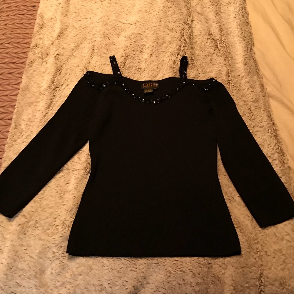 Black rhinestone Blouse